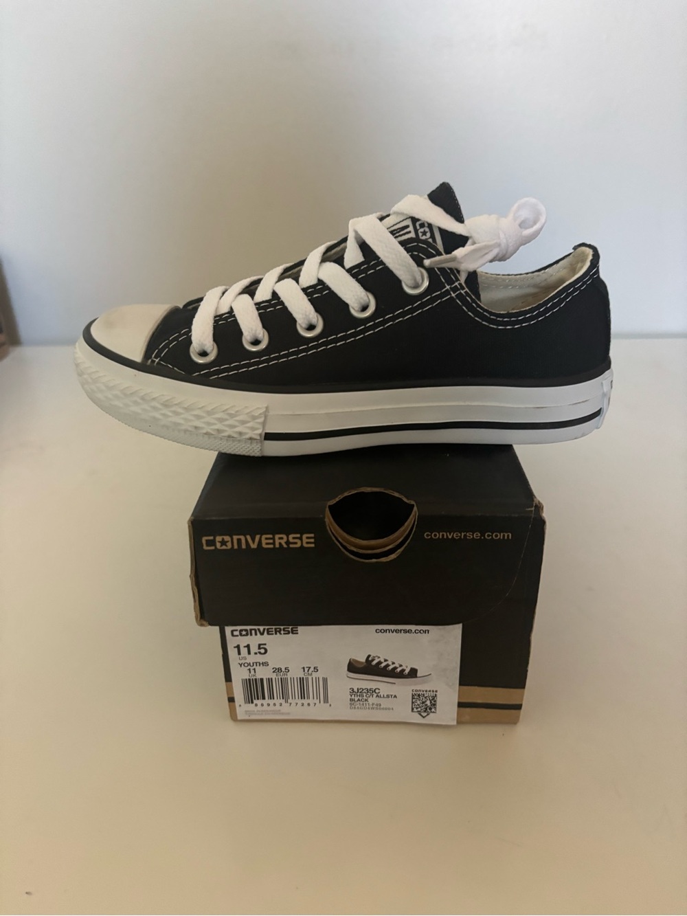 Converse Kids Low Top Sneakers - Black & White
